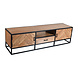Lizzely Garden & Living TV meubel industrieel Danae bruin visgraat mangohout 180cm Lizzely Garden & Living TV meubel industrieel Danae bruin visgraat mangohout 180cm