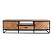 Lizzely Garden & Living TV meubel industrieel Danae bruin visgraat mangohout 180cm Lizzely Garden & Living TV meubel industrieel Danae bruin visgraat mangohout 180cm