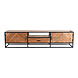 Lizzely Garden & Living TV meubel industrieel Danae bruin visgraat mangohout 210cm Lizzely Garden & Living TV meubel industrieel Danae bruin visgraat mangohout 210cm