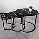 Lizzely Garden & Living Salontafel 3delig mangohout zwart Jaell industrieel massief hout duurzaam mango Lizzely Garden & Living Salontafel 3delig mangohout zwart Jaell industrieel massief hout duurzaam mango