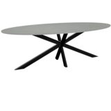 Lizzely Garden & Living Eettafel ovaal 235cm Figo marmerlook grijs ovale tafel Lizzely Garden & Living Eettafel ovaal 235cm Figo marmerlook grijs ovale tafel