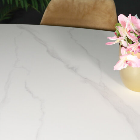 Lizzely Garden & Living Eettafel ovaal 235cm Figo marmerlook wit ovale tafel Lizzely Garden & Living Eettafel ovaal 235cm Figo marmerlook wit ovale tafel