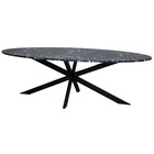 Eettafel ovaal 240cm Jovi marmer zwart ovale tafel Eettafel ovaal 240cm Jovi marmer zwart ovale tafel