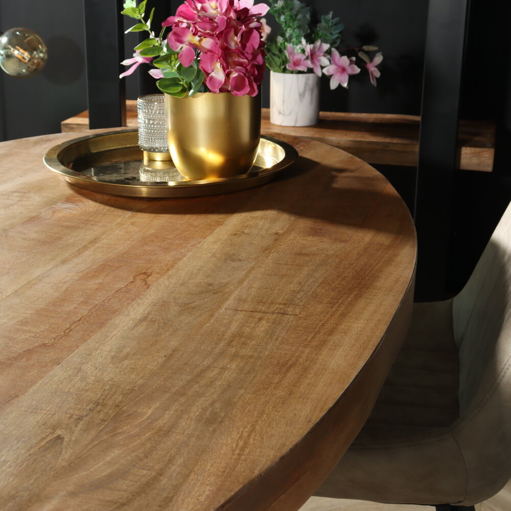 Eettafel ovaal melamine 240cm Tommy lichtbruin ovale tafel