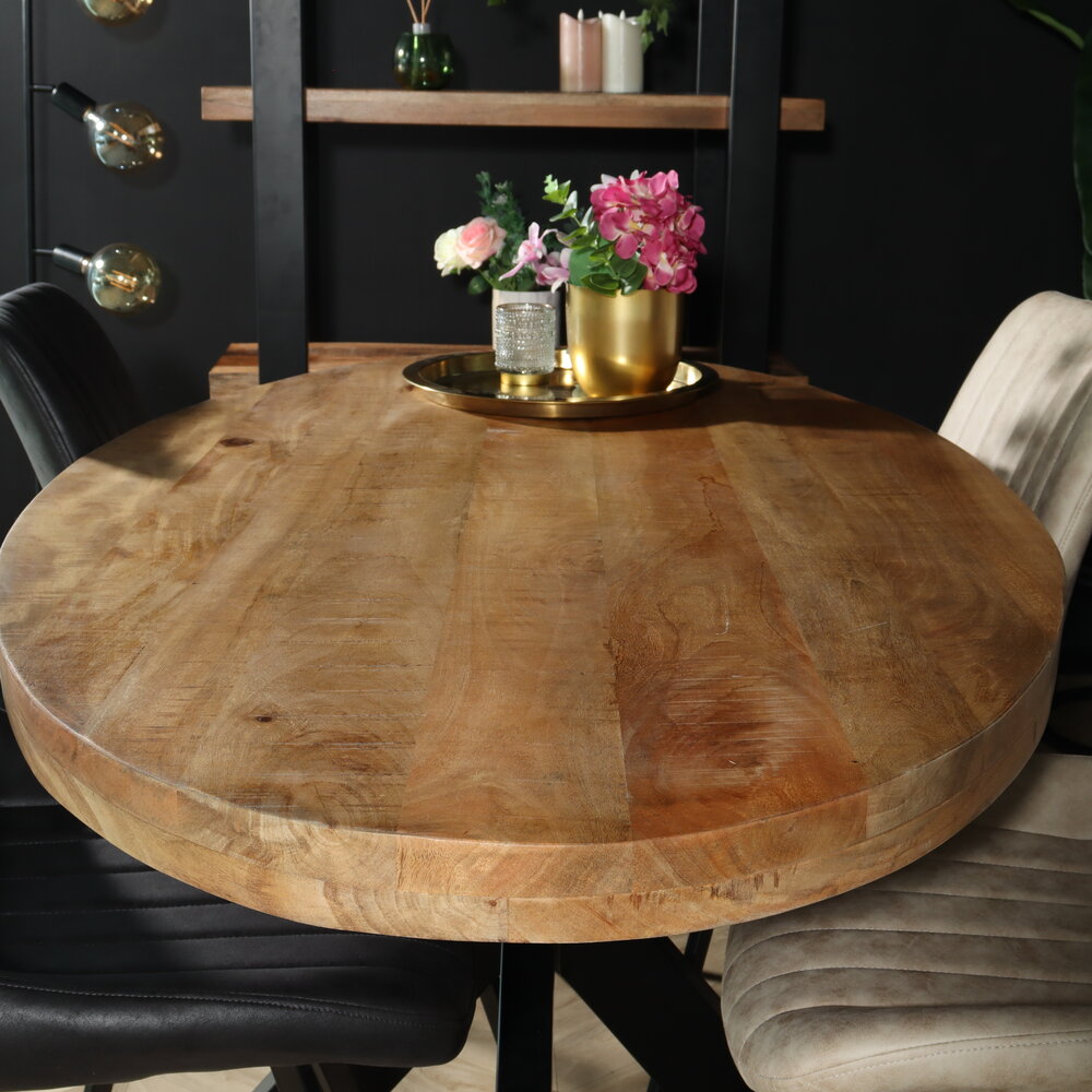 Eettafel ovaal melamine 240cm Tommy lichtbruin ovale tafel