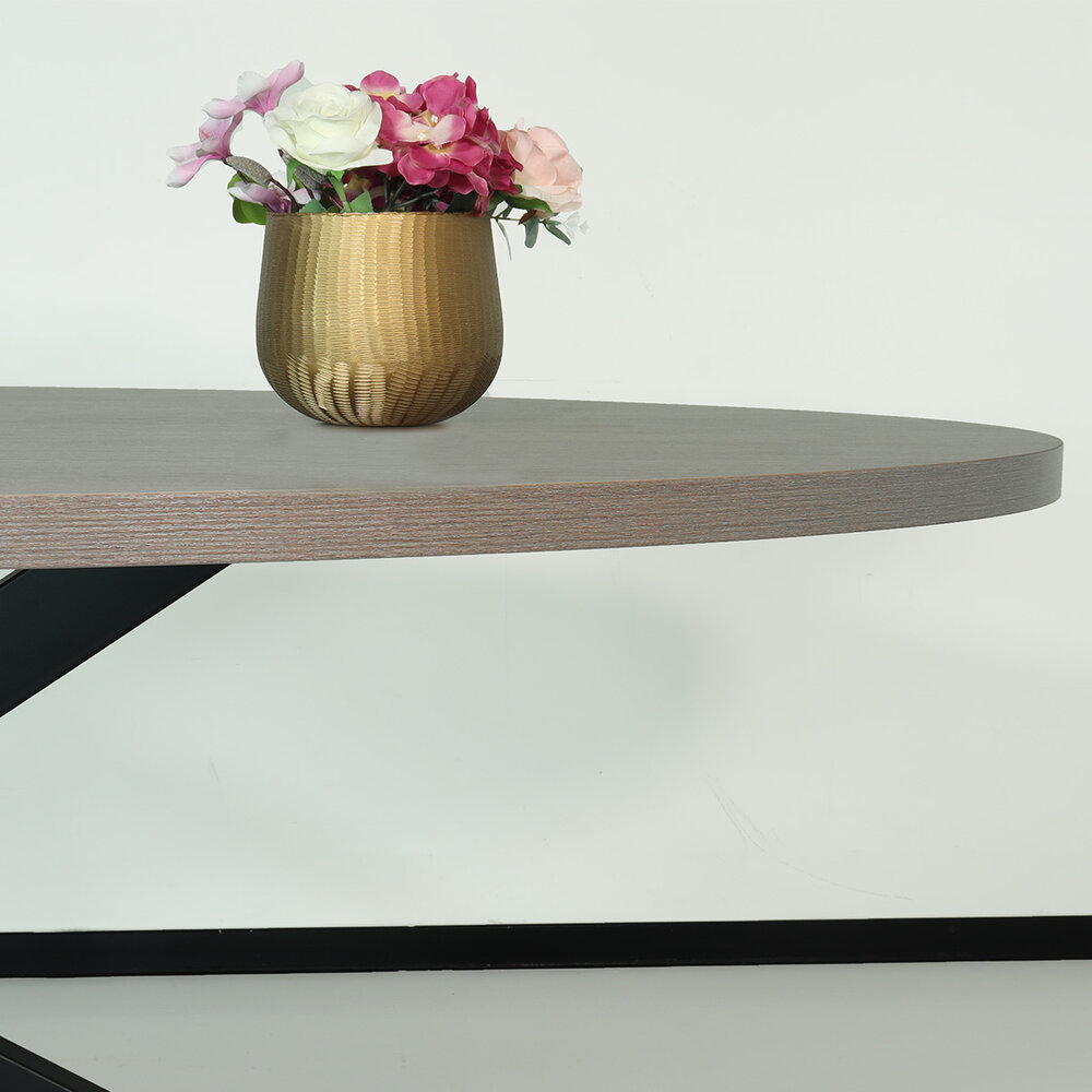 Eettafel ovaal melamine 240cm Tommy grijs ovale tafel Eettafel ovaal melamine 240cm Tommy grijs ovale tafel