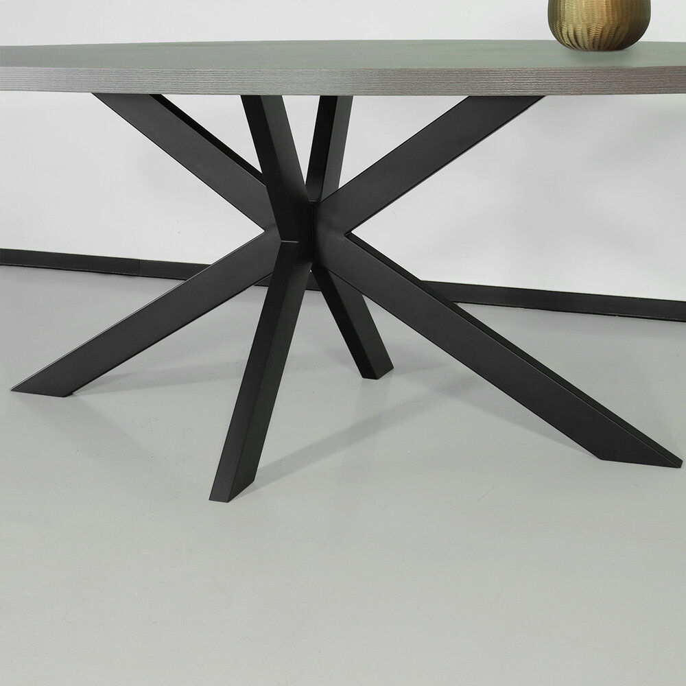 Eettafel ovaal melamine 240cm Tommy grijs ovale tafel Eettafel ovaal melamine 240cm Tommy grijs ovale tafel