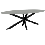 Lizzely Garden & Living Eettafel ovaal melamine 240cm Tommy grijs ovale tafel Lizzely Garden & Living Eettafel ovaal melamine 240cm Tommy grijs ovale tafel