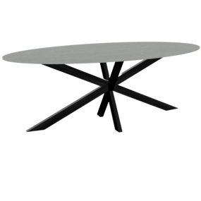 Lizzely Garden & Living Eettafel ovaal melamine 240cm Tommy grijs ovale tafel Lizzely Garden & Living Eettafel ovaal melamine 240cm Tommy grijs ovale tafel