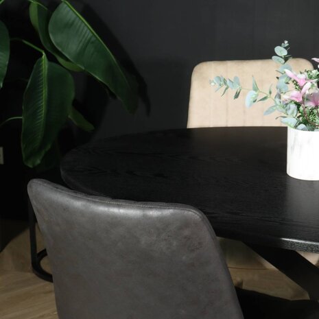 Lizzely Garden & Living Eettafel ovaal 260cm Rato zwart ovale tafel Lizzely Garden & Living Eettafel ovaal 260cm Rato zwart ovale tafel