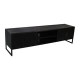Lizzely Garden & Living TV meubel zwart mangohout 180cm Liv Lizzely Garden & Living TV meubel zwart mangohout 180cm Liv