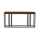 Lizzely Garden & Living Bijzettafel mangohout Don 150cm walnoot Lizzely Garden & Living Bijzettafel mangohout Don 150cm walnoot