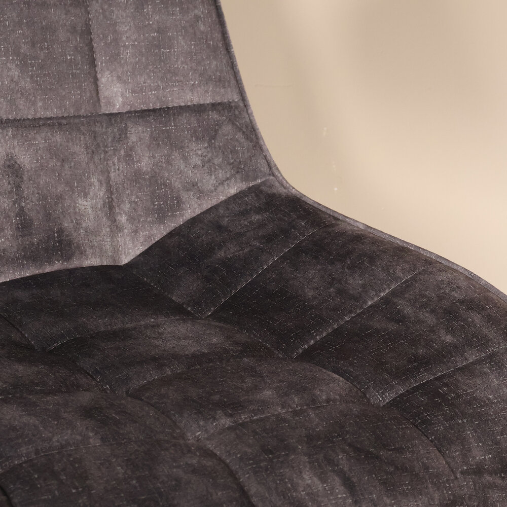 Eetkamerstoel De Vince antraciet velvet eetstoel Eetkamerstoel De Vince antraciet velvet eetstoel