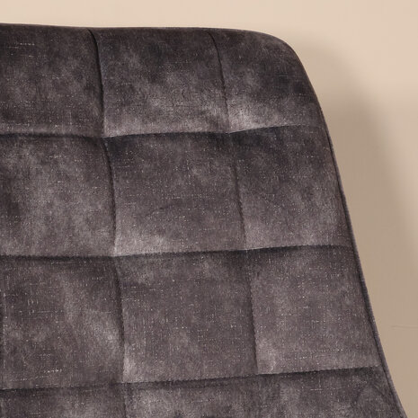 Lizzely Garden & Living Eetkamerstoel De Vince antraciet velvet eetstoel Lizzely Garden & Living Eetkamerstoel De Vince antraciet velvet eetstoel