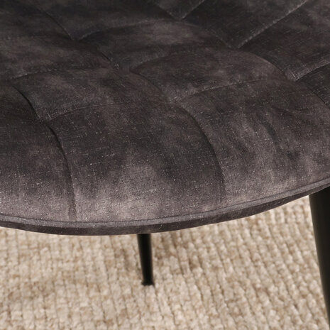 Lizzely Garden & Living Eetkamerstoel De Vince antraciet velvet eetstoel Lizzely Garden & Living Eetkamerstoel De Vince antraciet velvet eetstoel
