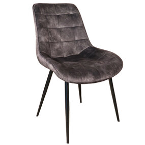 Lizzely Garden & Living Eetkamerstoel De Vince antraciet velvet eetstoel Lizzely Garden & Living Eetkamerstoel De Vince antraciet velvet eetstoel