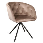Eetkamerstoel draaibaar Willow champagne velvet eetstoel Eetkamerstoel draaibaar Willow champagne velvet eetstoel
