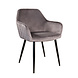 Lizzely Garden & Living Eetkamerstoel met armleuning Ares velvet grijs eetstoel Lizzely Garden & Living Eetkamerstoel met armleuning Ares velvet grijs eetstoel