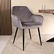 Lizzely Garden & Living Eetkamerstoel met armleuning Ares velvet grijs eetstoel Lizzely Garden & Living Eetkamerstoel met armleuning Ares velvet grijs eetstoel