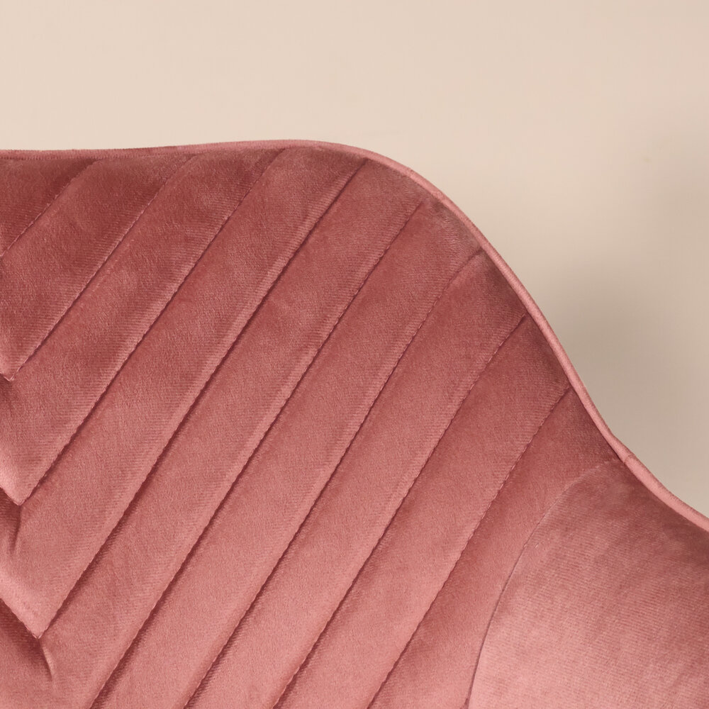 Eetkamerstoel met armleuning Darcio roze velvet eetstoel Eetkamerstoel met armleuning Darcio roze velvet eetstoel