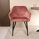 Lizzely Garden & Living Eetkamerstoel met armleuning Darcio roze velvet eetstoel Lizzely Garden & Living Eetkamerstoel met armleuning Darcio roze velvet eetstoel