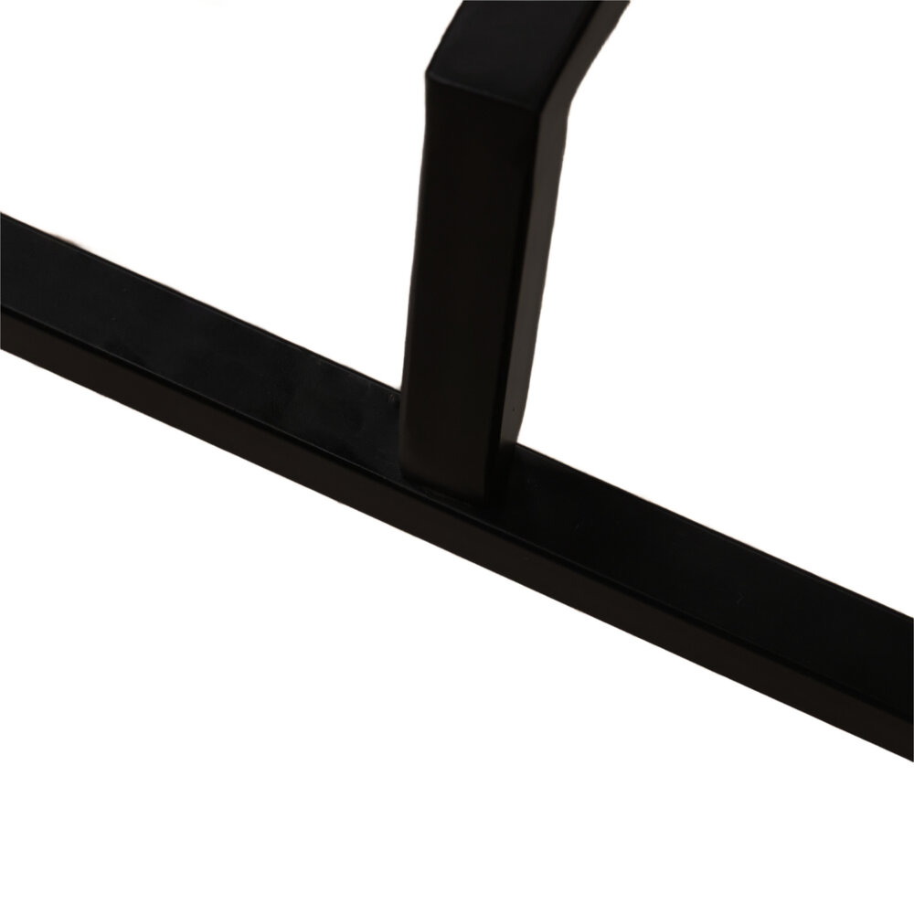 Kapstok Hugo 80cm wandplank met 10 haken zwart Kapstok Hugo 80cm wandplank met 10 haken zwart