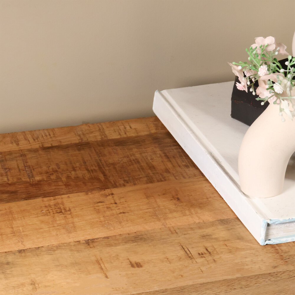 Boekenkast mangohout Zazo 200x100cm kast industrieel massief hout mango wandkast