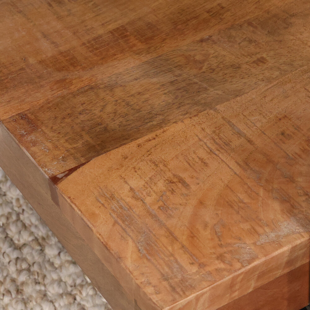 Boekenkast mangohout Zazo 200x100cm kast industrieel massief hout mango wandkast