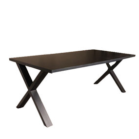 Lizzely Garden & Living Eettafel melamine Reef zwart 200cm met X-poot Lizzely Garden & Living Eettafel melamine Reef zwart 200cm met X-poot