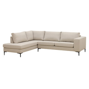 Lizzely Garden & Living Hoekbank Verona beige chenille 265cm links Lizzely Garden & Living Hoekbank Verona beige chenille 265cm links