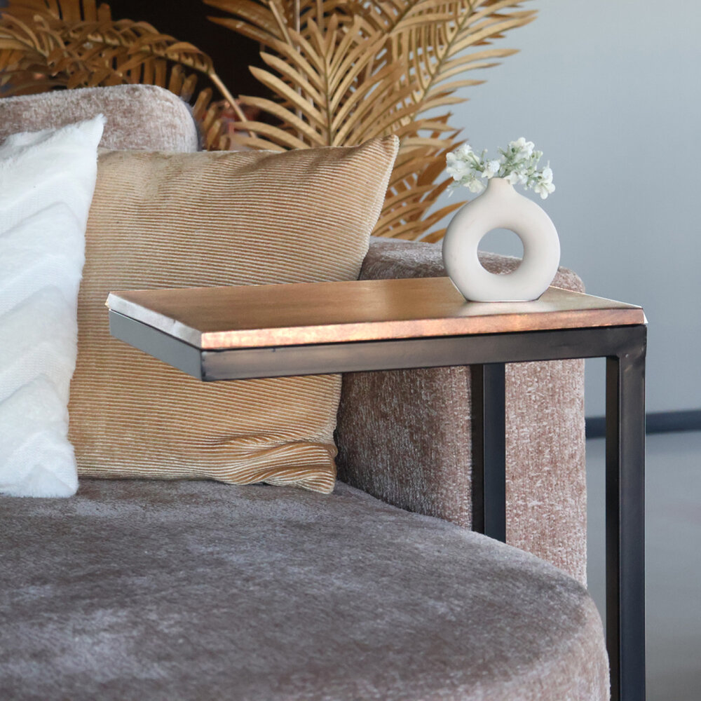 Bijzettafel industrieel Jerry duurzaam mangohout laptoptafel mango side table