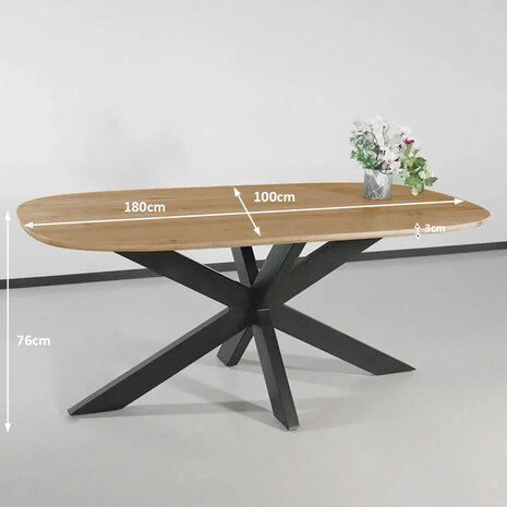 Lizzely Garden & Living Eettafel deens ovaal mangohout 180cm Austin lichtbruin ovale tafel duurzaam mango eetkamertafel Lizzely Garden & Living Eettafel deens ovaal mangohout 180cm Austin lichtbruin ovale tafel duurzaam mango eetkamertafel