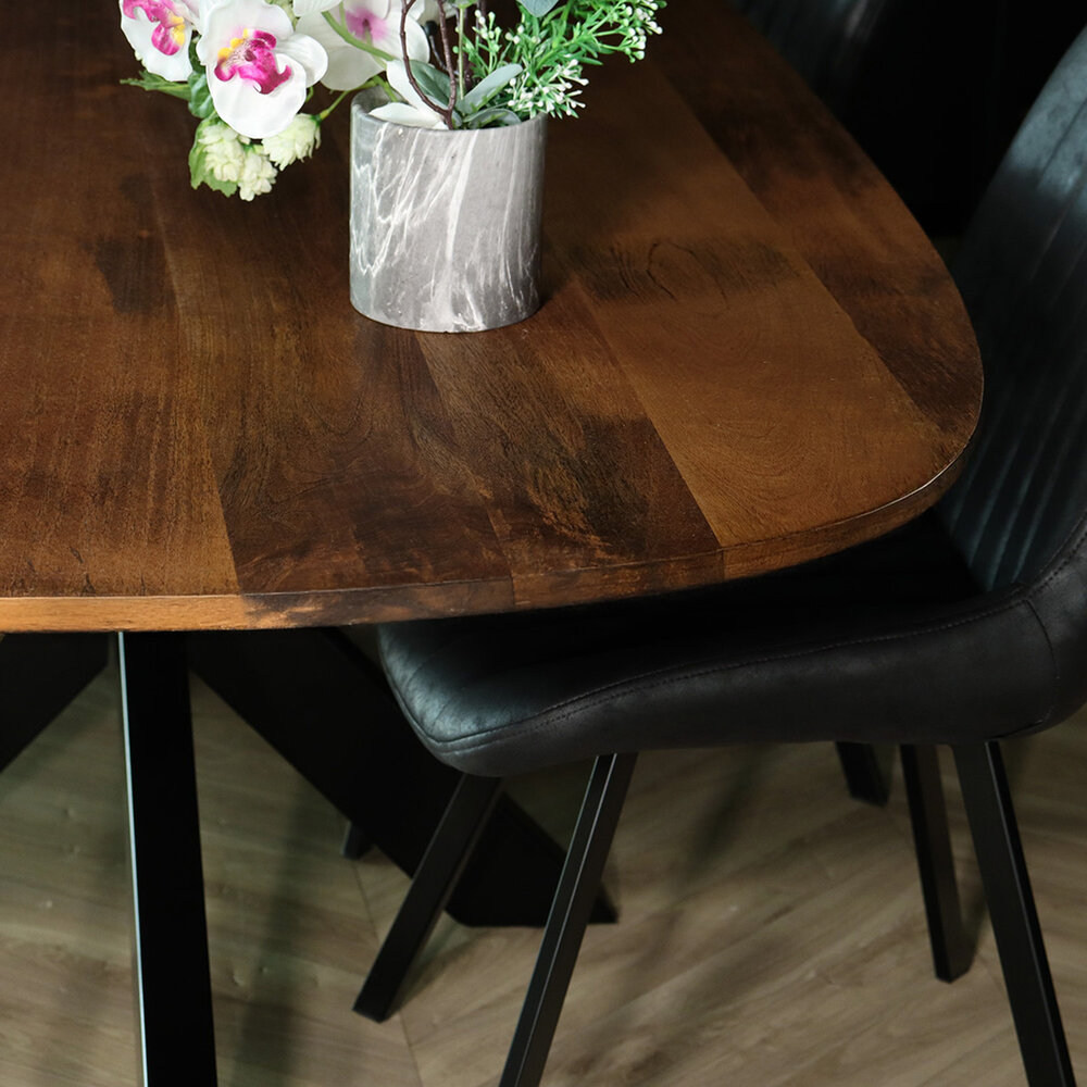 Eettafel deens ovaal mangohout 200cm Austin bruin ovale tafel duurzaam mango eetkamertafel Eettafel deens ovaal mangohout 200cm Austin bruin ovale tafel duurzaam mango eetkamertafel