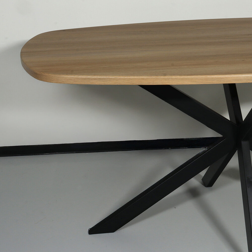 Eettafel Deens ovaal 160cm licht bruin Hero ovale eettafel Eettafel Deens ovaal 160cm licht bruin Hero ovale eettafel