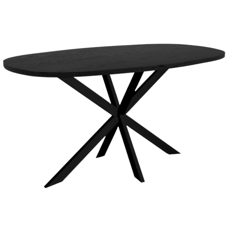 Lizzely Garden & Living Eettafel Deens ovaal 160cm zwart Hero ovale eettafel Lizzely Garden & Living Eettafel Deens ovaal 160cm zwart Hero ovale eettafel