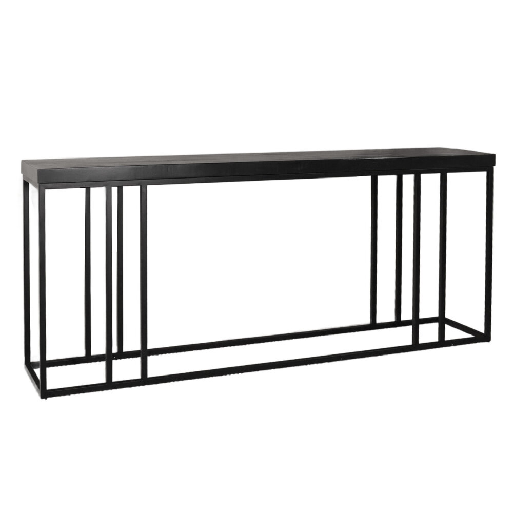 Bijzettafel mangohout Don 150cm zwart Bijzettafel mangohout Don 150cm zwart