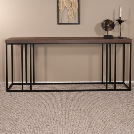 Lizzely Garden & Living Bijzettafel mangohout Don 180cm walnoot Lizzely Garden & Living Bijzettafel mangohout Don 180cm walnoot