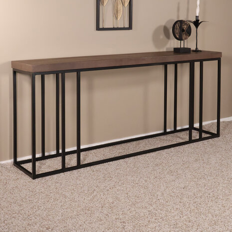 Lizzely Garden & Living Bijzettafel mangohout Don 180cm walnoot Lizzely Garden & Living Bijzettafel mangohout Don 180cm walnoot