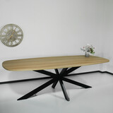 Lizzely Garden & Living Eettafel Deens ovaal 240x110cm licht bruin Hero ovale eettafel Lizzely Garden & Living Eettafel Deens ovaal 240x110cm licht bruin Hero ovale eettafel
