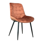 Eetkamerstoel De Vince bruin velvet eetstoel Eetkamerstoel De Vince bruin velvet eetstoel