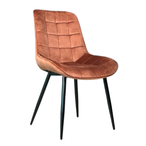 Lizzely Garden & Living Eetkamerstoel De Vince bruin velvet eetstoel Lizzely Garden & Living Eetkamerstoel De Vince bruin velvet eetstoel