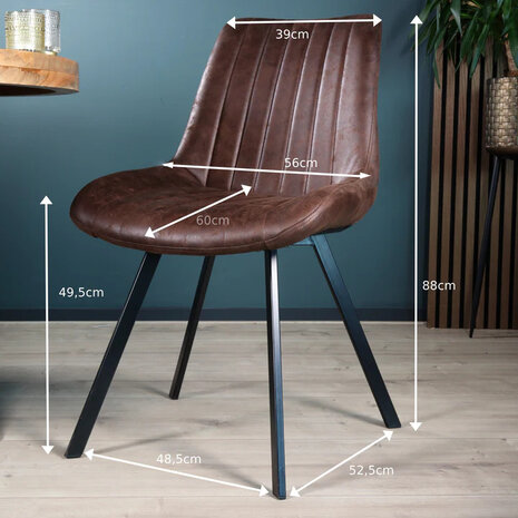 Lizzely Garden & Living Eetkamerstoel Susta bruin microvezel eetstoel Lizzely Garden & Living Eetkamerstoel Susta bruin microvezel eetstoel