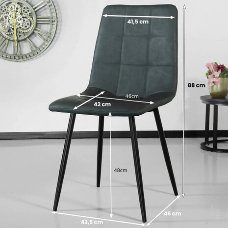 Lizzely Garden & Living Eetkamerstoel Catoo antraciet kunstleder eetstoel Lizzely Garden & Living Eetkamerstoel Catoo antraciet kunstleder eetstoel