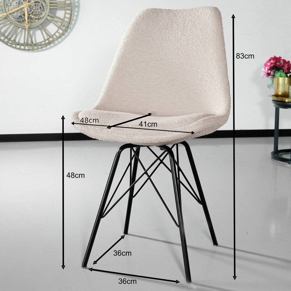 Eetkamerstoel Viga beige teddy eetstoel Eetkamerstoel Viga beige teddy eetstoel