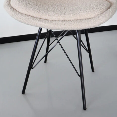 Lizzely Garden & Living Eetkamerstoel Viga beige teddy eetstoel Lizzely Garden & Living Eetkamerstoel Viga beige teddy eetstoel