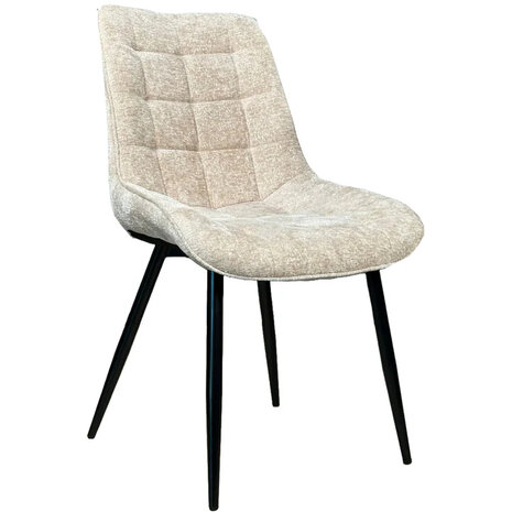 Lizzely Garden & Living Eetkamerstoel De Vince beige chenille eetstoel Lizzely Garden & Living Eetkamerstoel De Vince beige chenille eetstoel