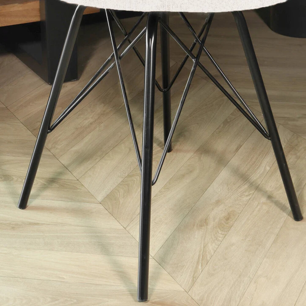 Eetkamerstoel Viga beige chenille eetstoel Eetkamerstoel Viga beige chenille eetstoel