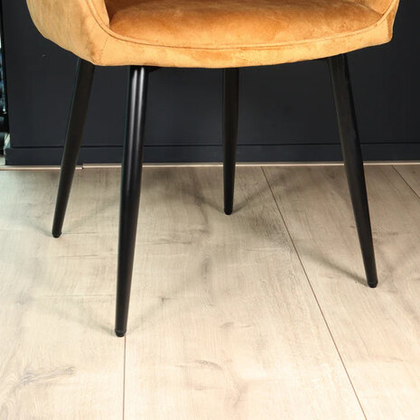 Lizzely Garden & Living Eetkamerstoel met armleuning Ares velvet bruin eetstoel Lizzely Garden & Living Eetkamerstoel met armleuning Ares velvet bruin eetstoel