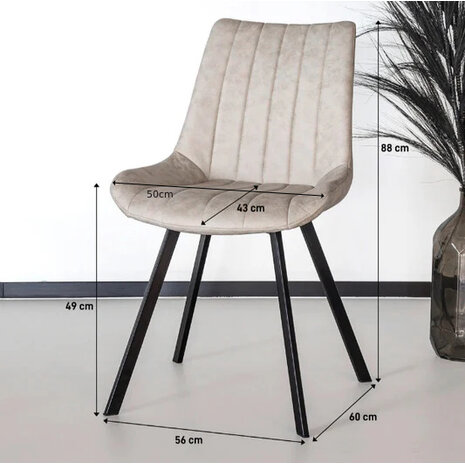 Lizzely Garden & Living Eetkamerstoel Susta beige microvezel eetstoel Lizzely Garden & Living Eetkamerstoel Susta beige microvezel eetstoel