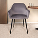 Lizzely Garden & Living Eetkamerstoel met armleuning Ares velvet antraciet eetstoel Lizzely Garden & Living Eetkamerstoel met armleuning Ares velvet antraciet eetstoel